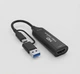 Карта відеозахоплення HDMI 4K, USB 3.0 / USB Type‑C, для запису відео та стримінгу, чорна - зображення 1