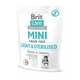 Сухий корм Brit Care GF Mini Light & Sterilised для дорослих собак дрібних порід із зайвою вагою або стерилізованих, з кроликом та лососем, 400 г - зображення 1