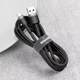 Кабель Baseus Cafule Type-C 3A (1m) gray/black - изображение 5