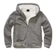 Кофта Brandit Sweatjacket Teddylining 3XL Dark Grey Melange (5038.12183.3XL) - изображение 1