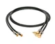 Кабель комутаційний KLOTZ AUDIOLEAD BLACK 0.6M 2 PCS (RCA - RCA 90°, GOLD CONTACTS) (303687) - зображення 2