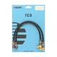 Кабель комутаційний KLOTZ AUDIOLEAD BLACK 0.3M 2 PCS (RCA - RCA 90°, GOLD CONTACTS) (303686) - зображення 1