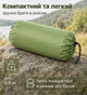 Надувний туристичний каремат зелений 185×60×6 см із вбудованим насосом і подушкою - зображення 4