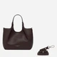 Zestaw (torebka crossbody + kosmetyczka) damski skórzany Gianni Chiarini BS-9719-RNGDBL-T.U.-2107 Ciemnobrązowy (800070360589) - obraz 4