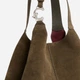 Torebka damska zamszowa Coccinelle E1THE110201-W25 Khaki (800070363483) - obraz 3