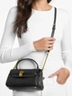 Сумка крос-боді через плече жіноча з натуральної шкіри маленька Michael Kors 32F6ANXC0E-001 Чорна (800070364515) - зображення 3