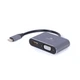 Переходник Gembird USB Type-C – HDMI + VGA Gray (8716309121347) - изображение 1
