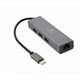 Переходник Gembird USB Type-C – RJ-45 1 Гбит/с + 3x USB 3.1 (8716309120494) - изображение 1