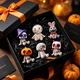 Набор фигурок из 6шт в стиле "Halloween" миниатюрные (33x25mm) универсальные многоразовые для украшения - изображение 2