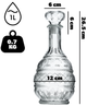 Karafka z korkiem Kadax Nance szklana 6 x 1 l (5903699493359) - obraz 6