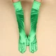 Довгі атласні рукавички honey fashion accessories s/m/l зелений (30к048) - зображення 2