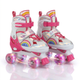 Роликовые коньки раздвижные ролики квады Banwei 176 размер 34-38 White-Pink - изображение 1