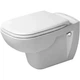 Подвесной унитаз DURAVIT D-CODE 570x400 округлый, с сидением, белый (45350900A1) - изображение 2
