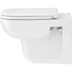 Подвесной унитаз Duravit D-Code Rimless 565x450 округлый, с сидением, белый (45700900A1) - изображение 3
