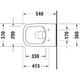 Подвесной унитаз DURAVIT DURASTYLE 540x370 прямоугольный, с сидением, белый (2551090000+006379000) - изображение 6