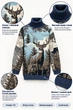 Светр зимовий в’язаний Winter Deer з оленями синій 170 см - изображение 3