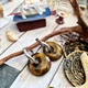 Серьги подвески Донат конго натуральный камень тигровый глаз - изображение 1