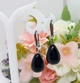 Серьги с подвесками капли черный оникс - изображение 11