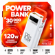 УМБ павербанк батарея powerbank 30000 mAh 120W Fast charge швидка зарядка Kayfovo з ліхтариком QR-23 - изображение 1