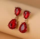 Женские сережки Подвески камни 4 см jewelry Красные - изображение 1