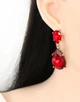 Женские сережки Подвески камни 4 см jewelry Красные - изображение 2
