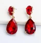 Женские сережки Подвески камни 4 см jewelry Красные - изображение 4