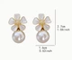 Женские сережки "Цветы" 2.7 см jewelry Белые - изображение 6
