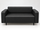 Диван офисный Tobi Sho Арне с подлокотниками 1380х700х740 мм, кожзам Black/2230 - изображение 2