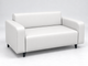 Диван офисный Tobi Sho Арне с подлокотниками 1380х700х740 мм, кожзам White/2300 - изображение 1