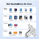 Флеш-накопитель PHILIPS 512 ГБ Type-C USB 3.2 с двойным интерфейсом для телефона, металлический корпус 61UT-D с вращающимся креплением, высокая скорость чтения/записи, прочный, подходит для бизнеса, офиса и учебы. - изображение 10