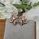 Жіночі сережки метелик з цирконами (золото 585п) англійський замок Butterfly Shine GONCHAR & CO. ювелірний сплав - изображение 3