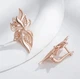 Жіночі сережки метелик ажурний (золото 585п) англійський замок Butterfly Lace GONCHAR & CO. ювелірний сплав - изображение 3