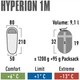 Śpiwór High Peak Hyperion 1M 210 x 80/50 cm Bordowo-szary 23363 (4001690233637) - obraz 8