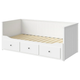 Каркас кушетки с 3-мя выдвижными ящиками, белый, 80x200 см, ИКЕА HEMNES 903.493.26 - изображение 1