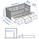 Кровать, лежанка, кушетка с ящиками 80Х200 см, HEMNES IKEA 903.493.26 - изображение 7