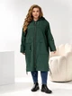 Куртка демисезонная длинная с капюшоном женская ELFBERG UG-1471 56-58 Изумрудная (2000001019146) - изображение 1