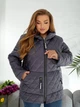 Куртка демисезонная удлиненная с капюшоном женская ELFBERG VM-801 48-50 Графитовая (2000001041949) - изображение 5
