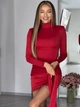 Платье короткое осеннее женское ELFBERG MA-334 46-48 Красное (2000001030769) - изображение 4