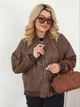 Куртка из искусственной кожи женская ELFBERG MS-467 58-62 Коричневая (2000000999289) - изображение 1