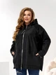 Куртка демисезонная удлиненная с капюшоном женская ELFBERG UG-1496 56-58 Черная (2000001019764) - изображение 5