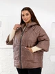 Куртка демісезонна з капюшоном жіноча ELFBERG VM-718 50-52 Мокко (2000001041697) - зображення 5