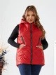 Теплый жилет длинный женский ELFBERG VM-607 52-54 Красный (2000001040133) - изображение 4