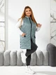 Теплый жилет длинный женский ELFBERG MAR-0513 56-58 Фисташковый (2000001067918) - изображение 3