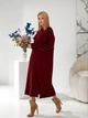 Платье вязаное длинное зимнее женское ELFBERG AF-1126 42-50 Бордовое (2000001095058) - изображение 3