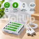 Аккумуляторные батарейки AA 4 шт • Li-Ion 2000 мАч / 3000 mWh, 1,5 В, USB Type-C, до 1000 циклов, кейс - изображение 5