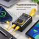 Прозорий DIY корпус для Power Bank 3×18650 з LED лампою • Micro USB + Type-C, 2 USB виходи, заряджання 10 Вт, без акумуляторів - зображення 2