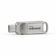 Флеш память флешка Wibrand USB 3.2 Gen1 Bee 64GB USB Type-A/USB Type-C Silver (WI3.2TC/BE64TC039S) - изображение 1