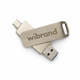 Портативный твердотельный накопитель SSD Wibrand Wolf 1TB USB 3.2 Gen.2 Type-C/Type-A Read/Write 1000MB/s Silver (WIEXSSD/WO1TB) - изображение 1