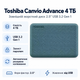 Внешний жесткий диск Toshiba Canvio Advance 4 ТБ 2.5" USB 3.2 Gen 1 Green (HDTCA40EG3CA) - изображение 1