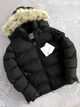 Зимова куртка Moncler з капюшоном натурального лисячого хутра, чоловіча, чорна, розмір L - зображення 4